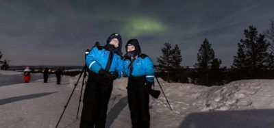 in search of northern lights with a photographer