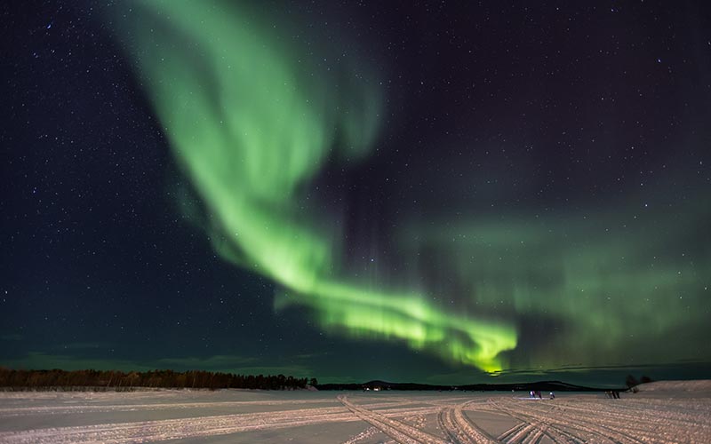 Ver las auroras boreales en Laponia